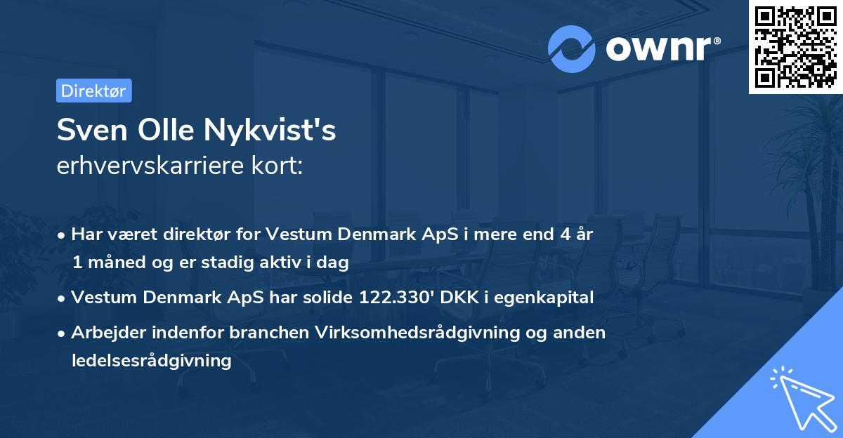 Sven Olle Nykvist's erhvervskarriere kort