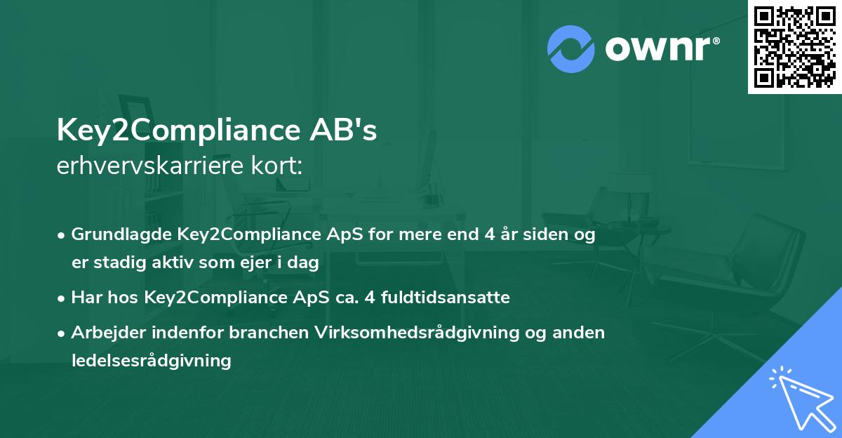Key2Compliance AB's erhvervskarriere kort