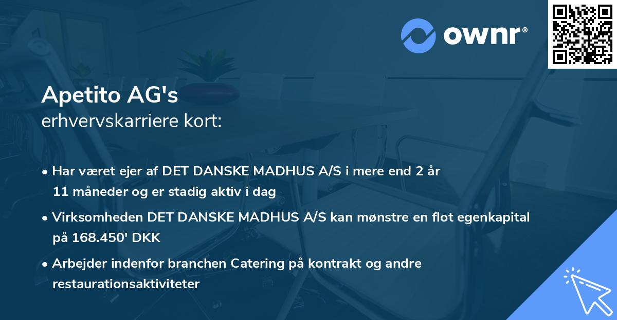 Apetito AG's erhvervskarriere kort