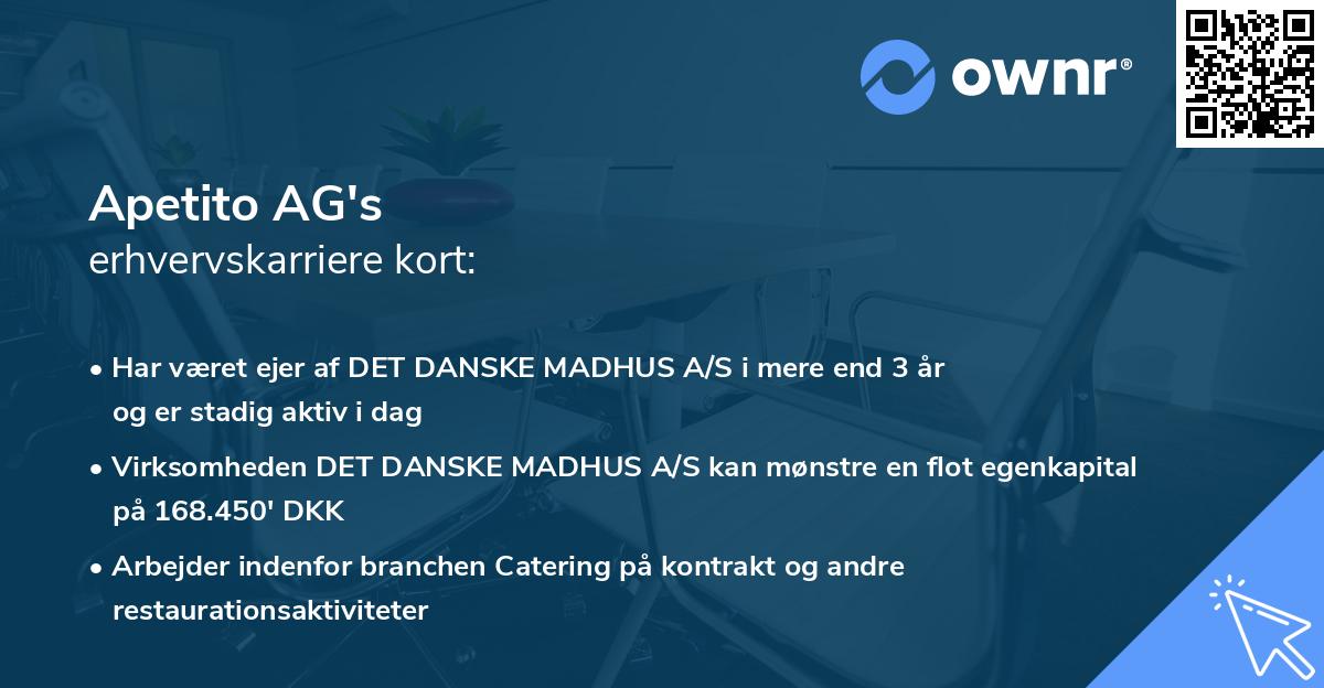 Apetito AG's erhvervskarriere kort