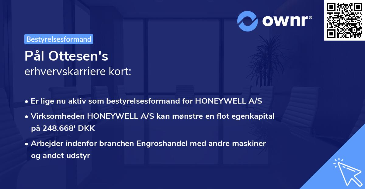 Pål Ottesen's erhvervskarriere kort