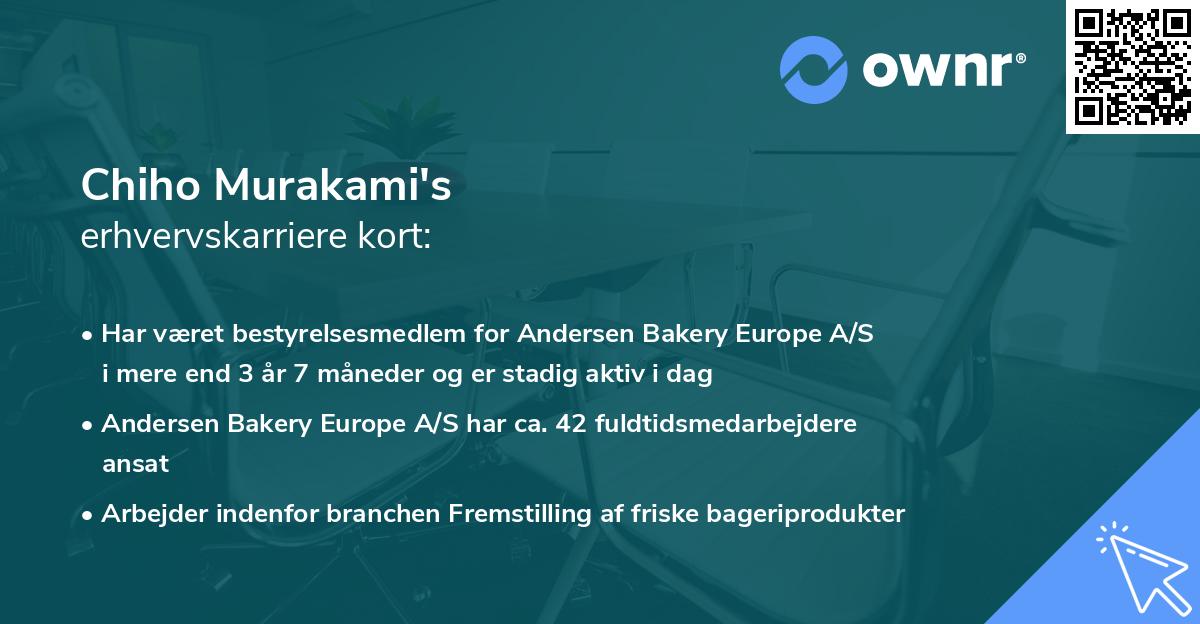 Chiho Murakami's erhvervskarriere kort