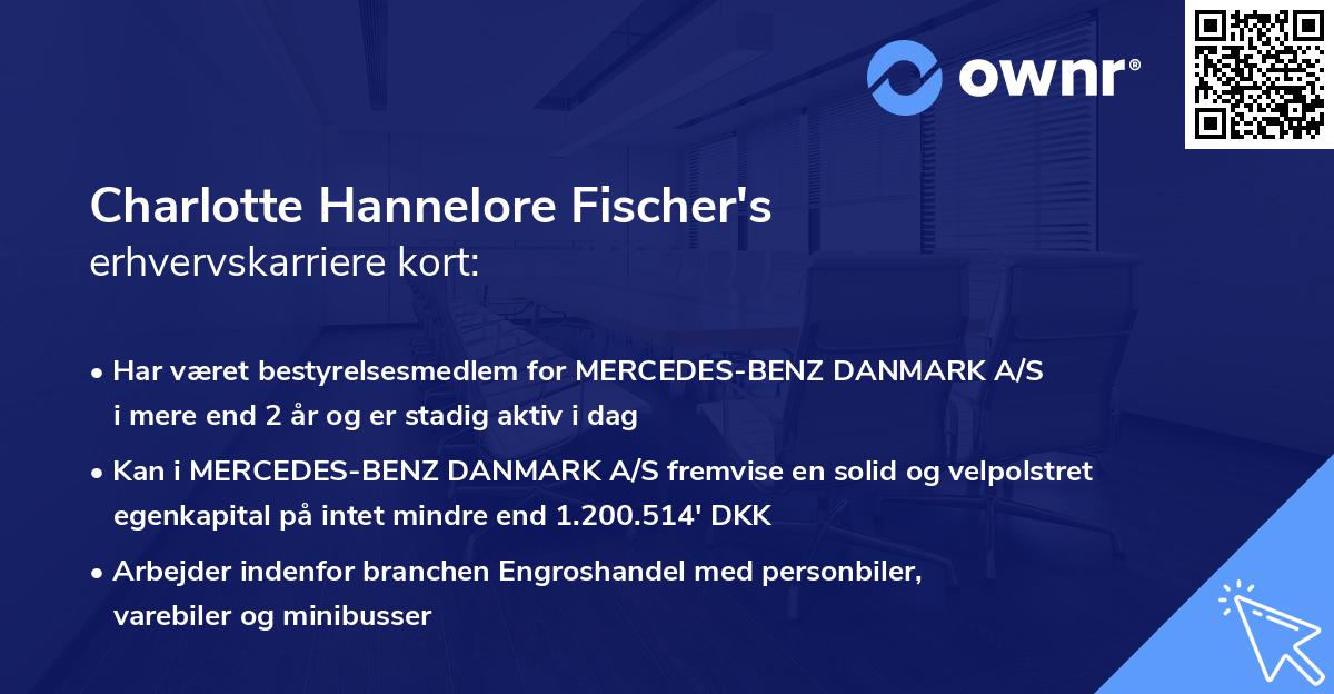 Charlotte Hannelore Fischer's erhvervskarriere kort