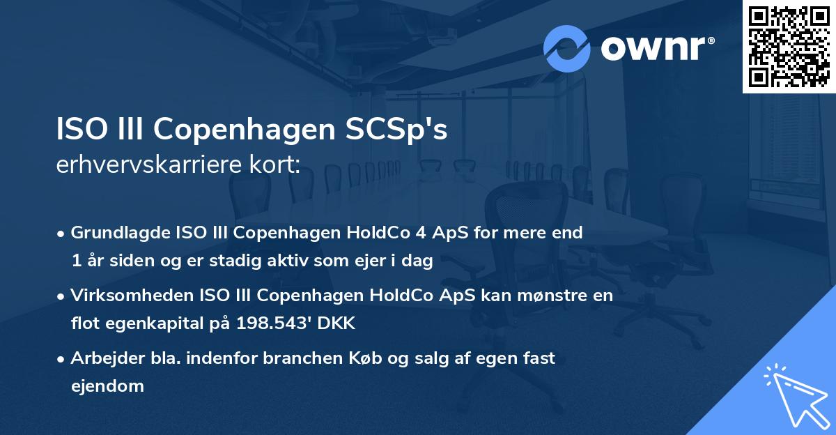 ISO III Copenhagen SCSp's erhvervskarriere kort