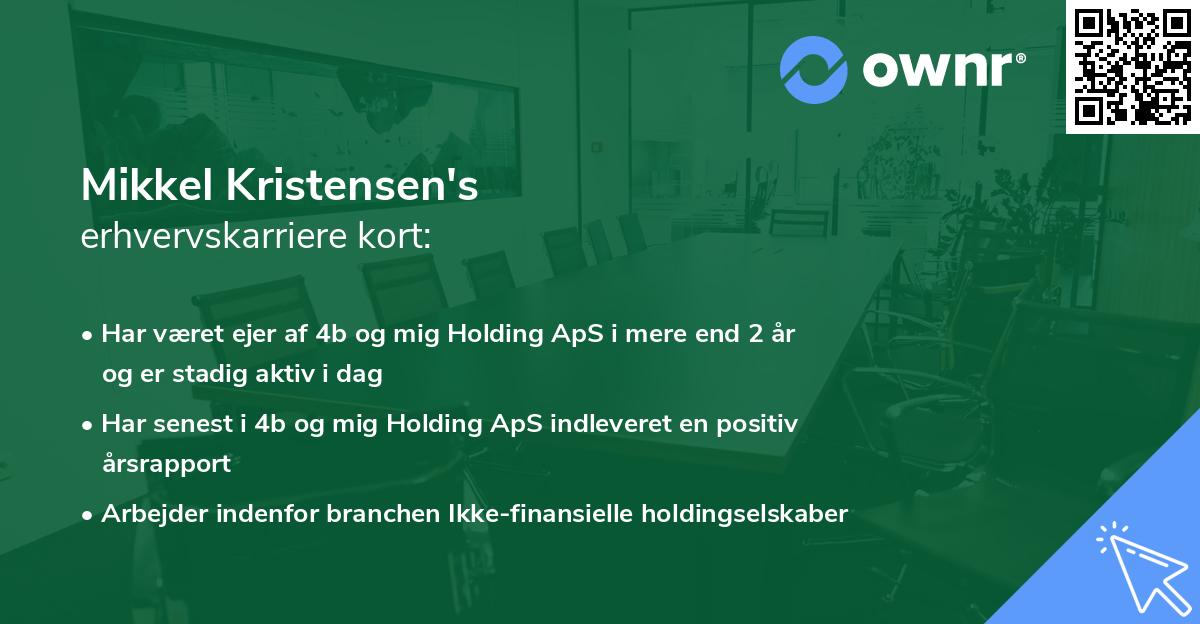 Mikkel Kristensen's erhvervskarriere kort