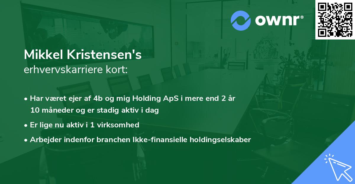 Mikkel Kristensen's erhvervskarriere kort