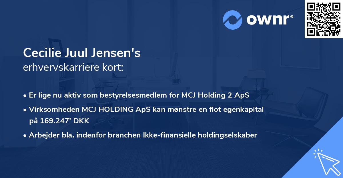 Cecilie Juul Jensen's erhvervskarriere kort
