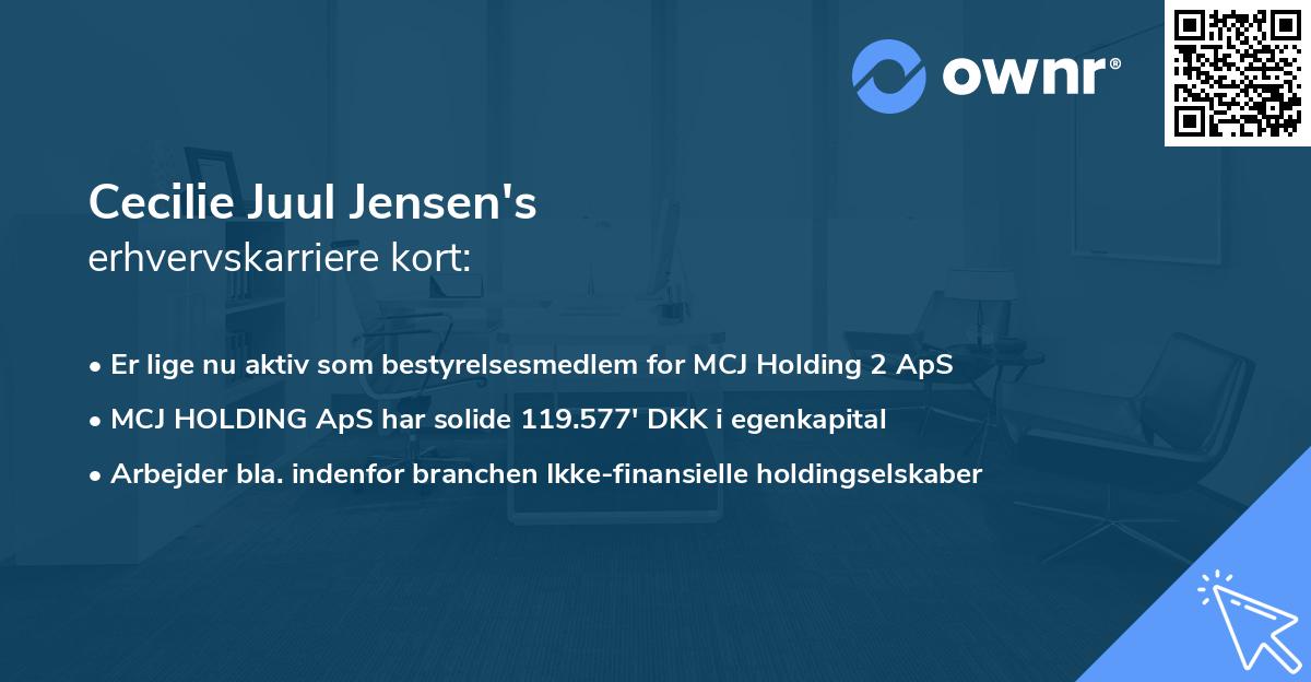 Cecilie Juul Jensen's erhvervskarriere kort
