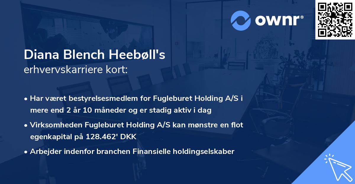 Diana Blench Heebøll's erhvervskarriere kort