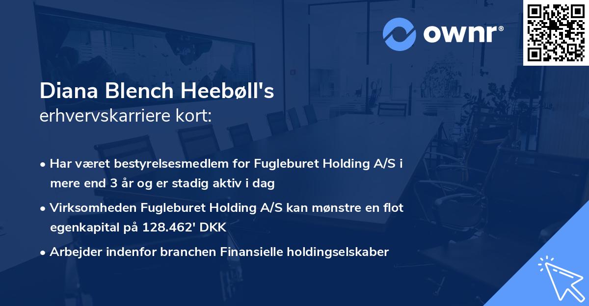 Diana Blench Heebøll's erhvervskarriere kort