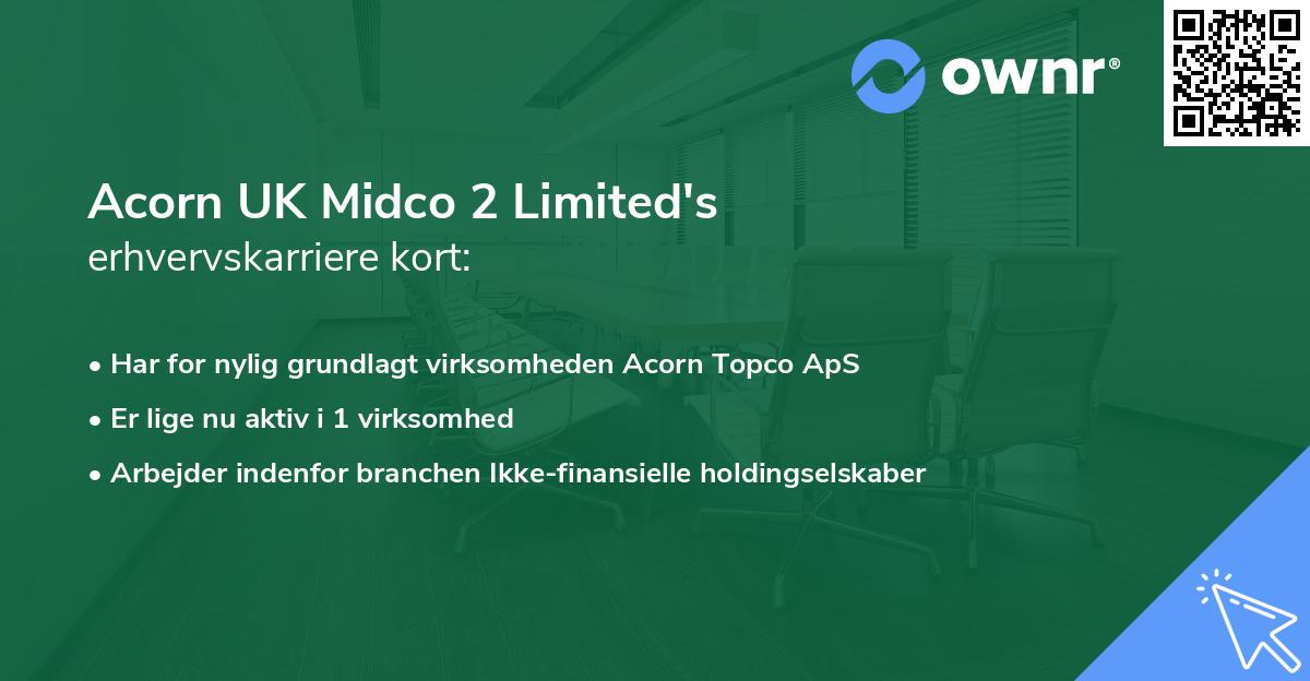 Acorn UK Midco 2 Limited's erhvervskarriere kort