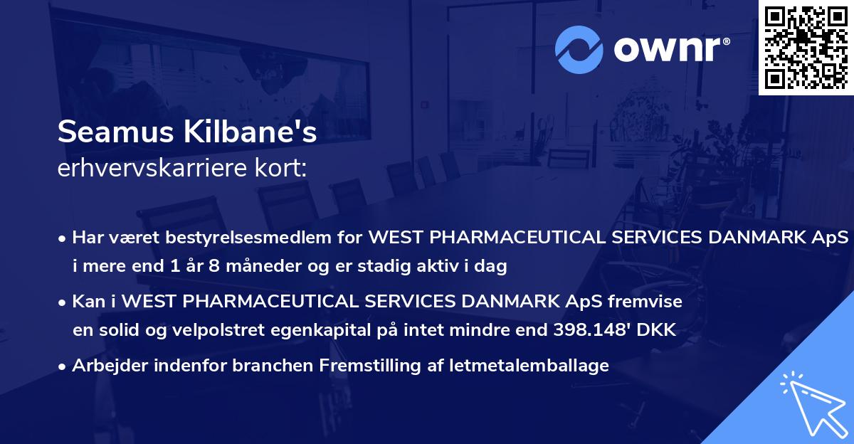 Seamus Kilbane's erhvervskarriere kort