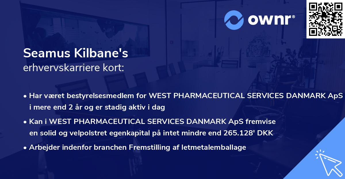 Seamus Kilbane's erhvervskarriere kort