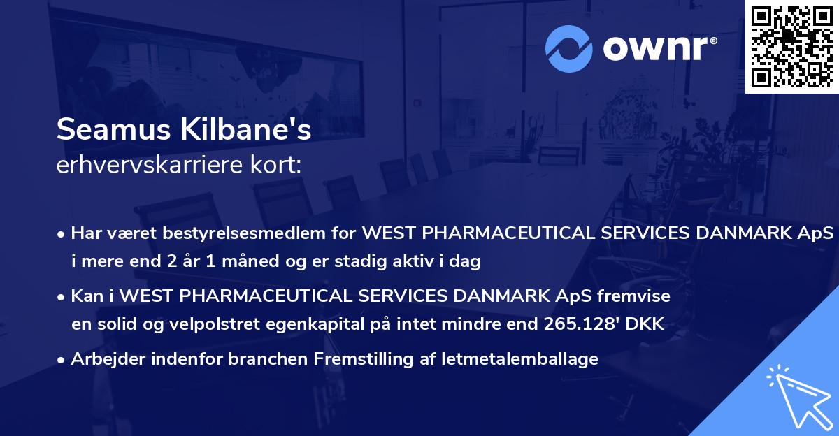 Seamus Kilbane's erhvervskarriere kort