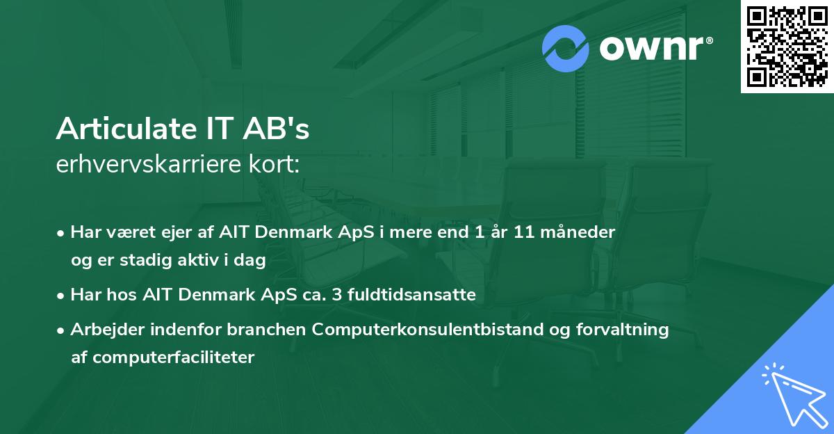 Articulate IT AB's erhvervskarriere kort