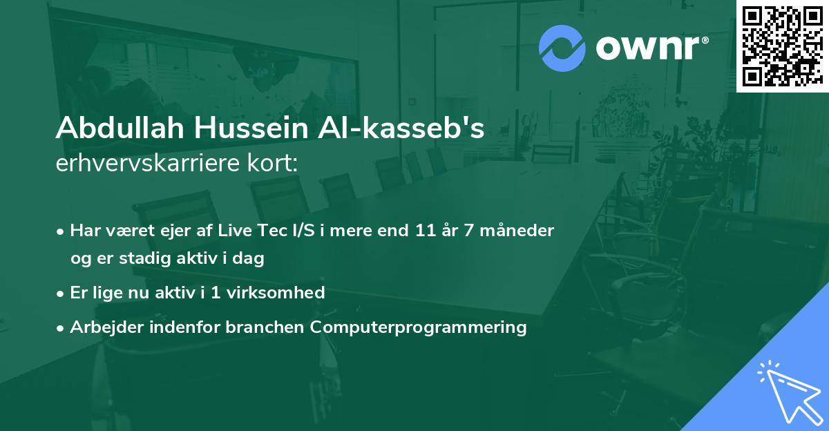 Abdullah Hussein Al-kasseb's erhvervskarriere kort