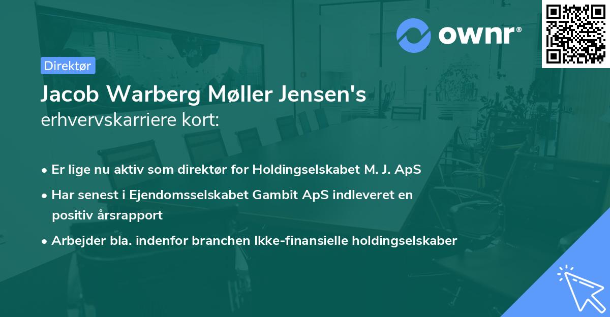 Jacob Warberg Møller Jensen's erhvervskarriere kort