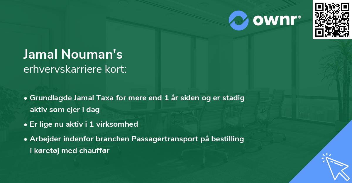 Jamal Nouman's erhvervskarriere kort