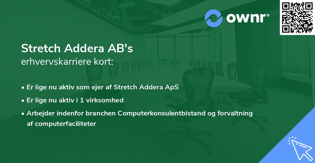 Stretch Addera AB's erhvervskarriere kort