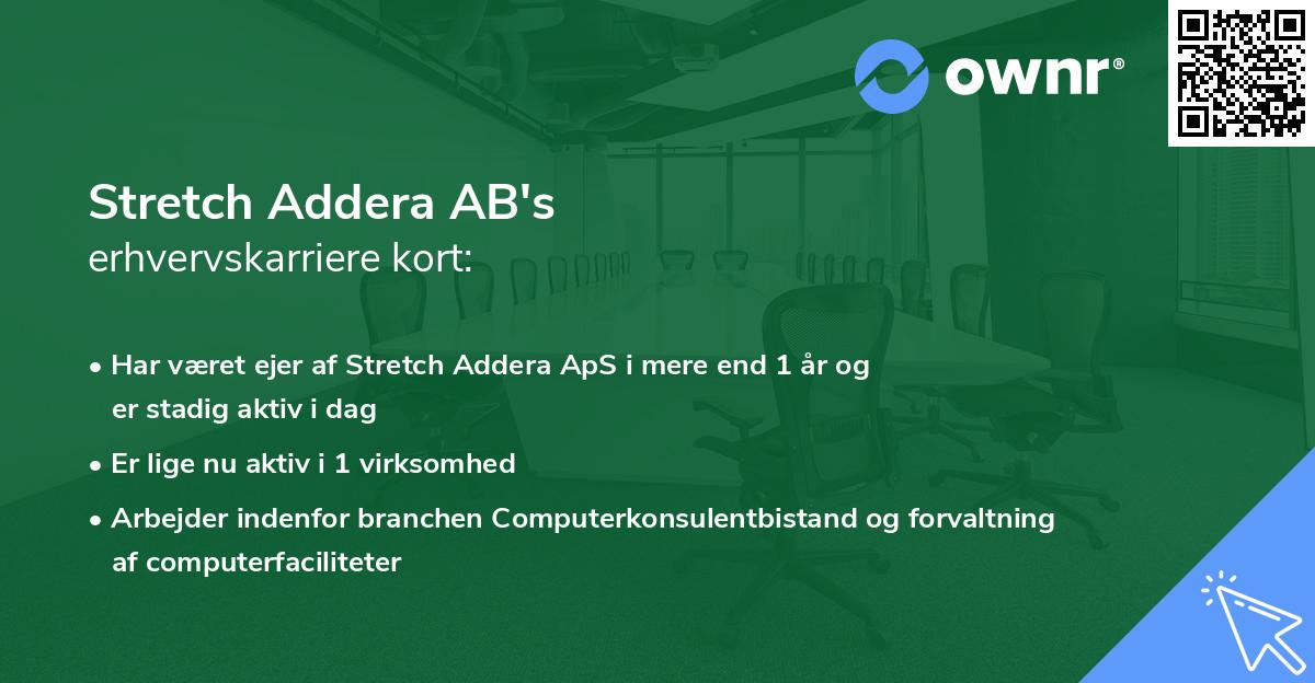 Stretch Addera AB's erhvervskarriere kort
