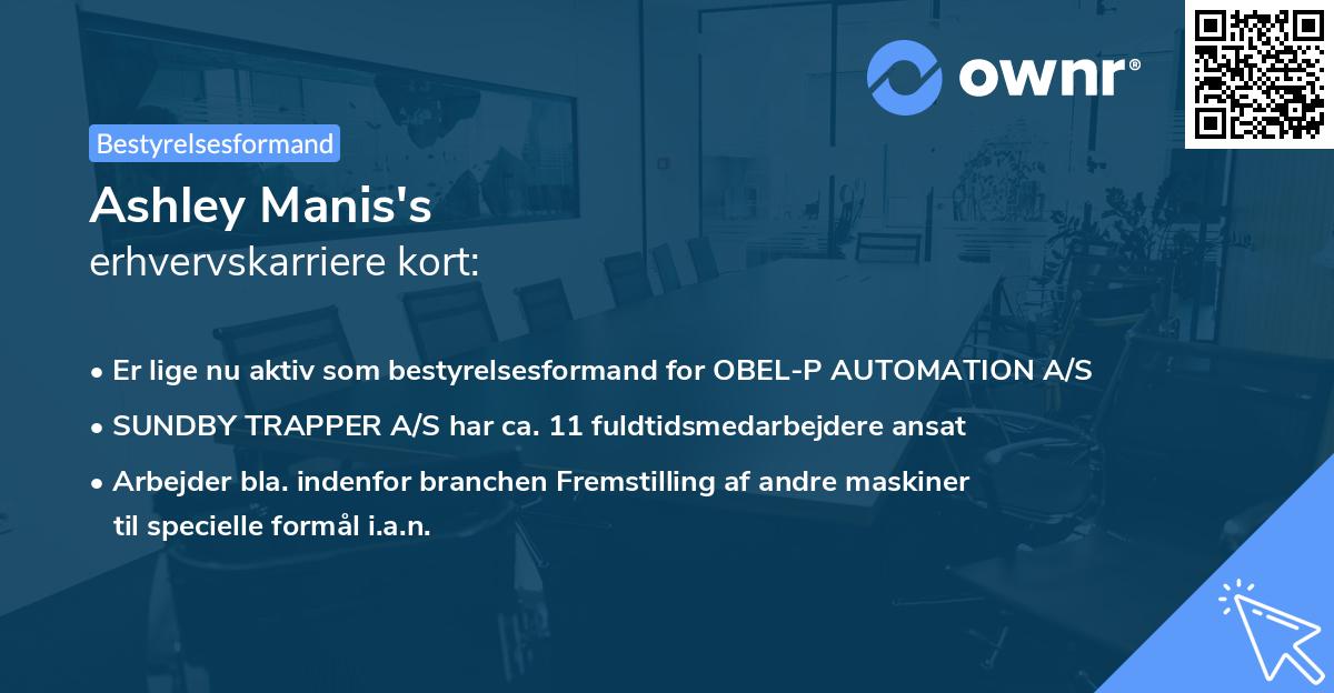 Ashley Manis's erhvervskarriere kort