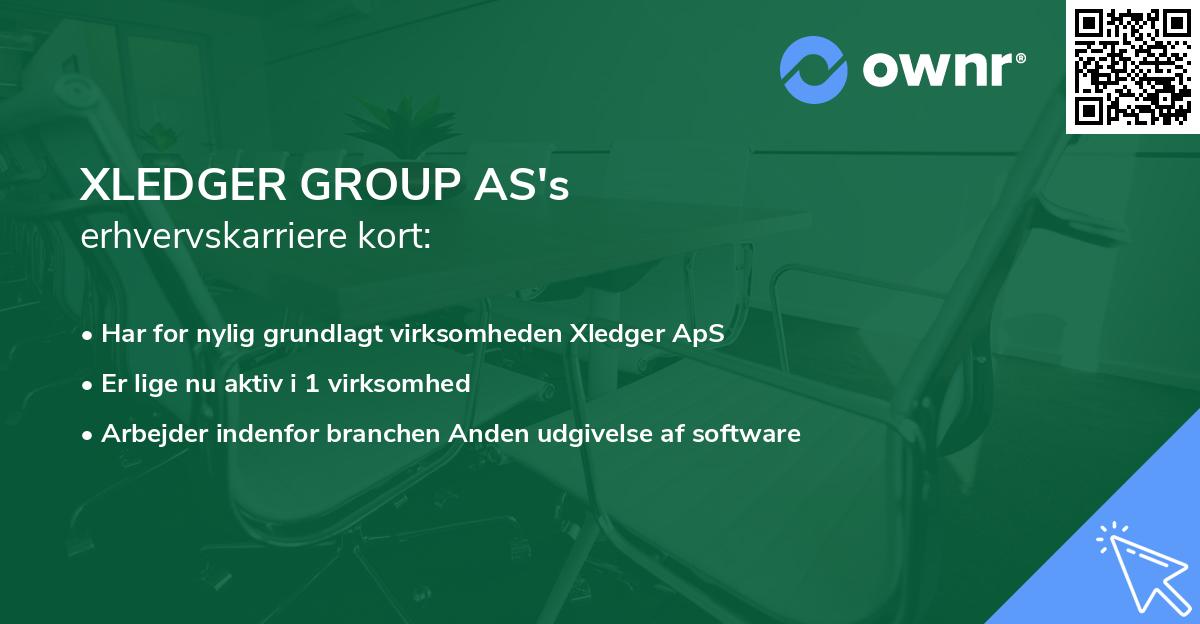 XLEDGER GROUP AS's erhvervskarriere kort