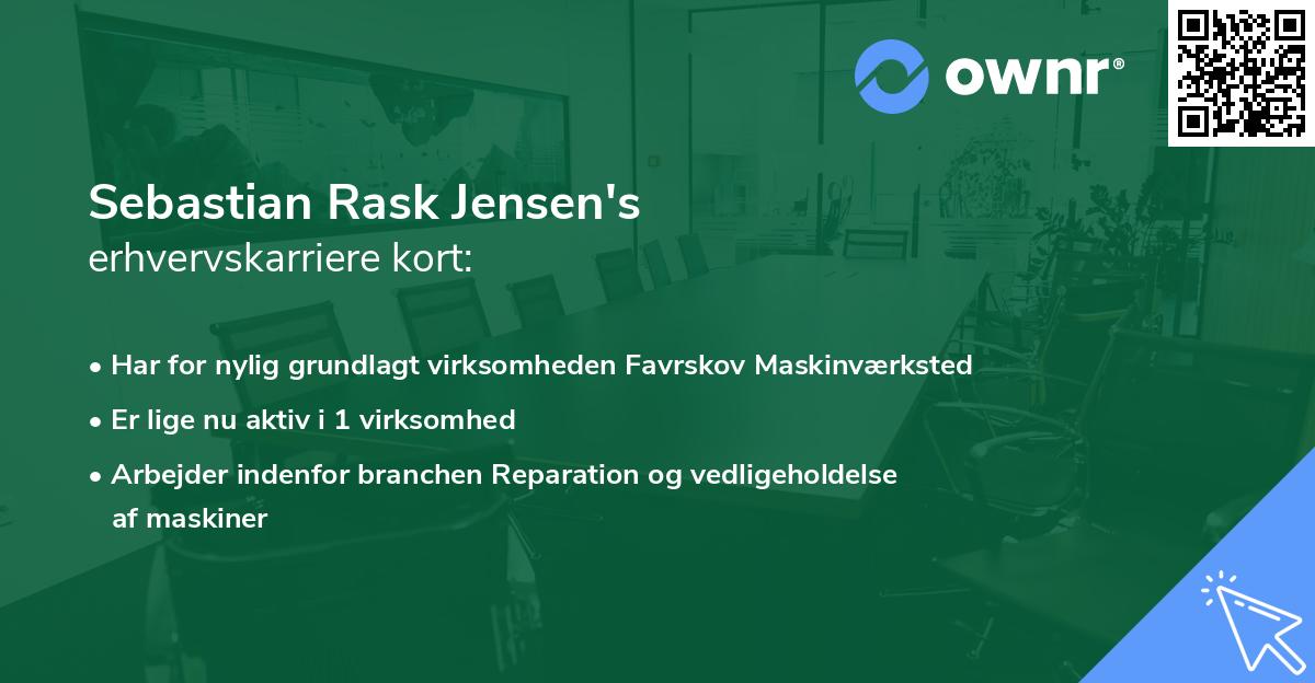 Sebastian Rask Jensen's erhvervskarriere kort