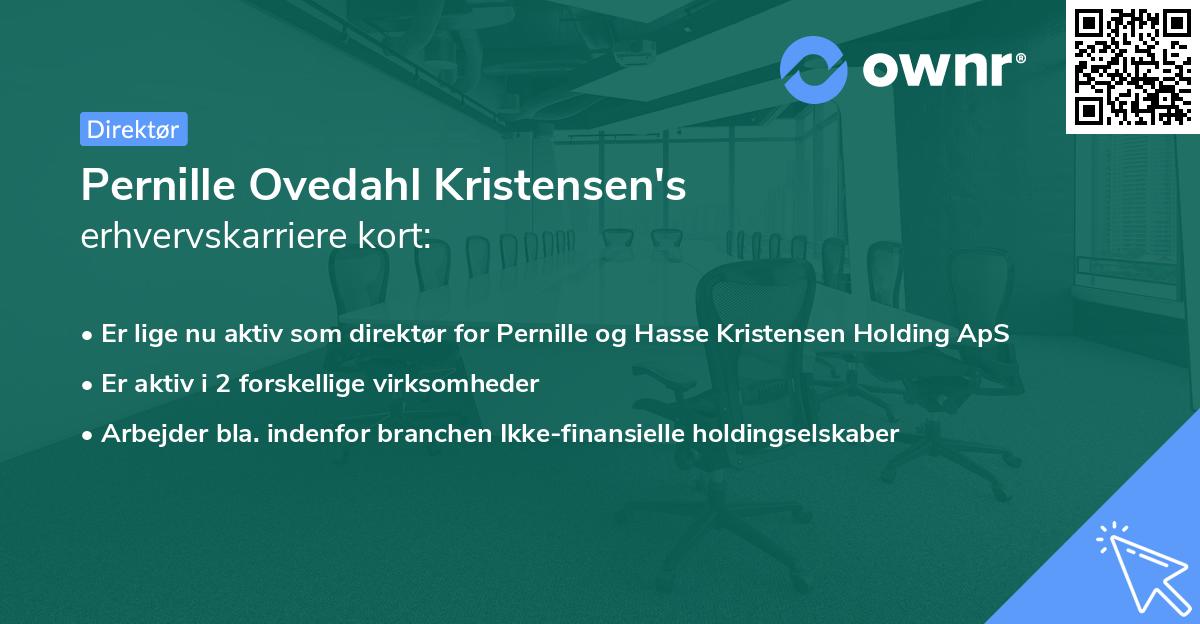Pernille Ovedahl Kristensen's erhvervskarriere kort