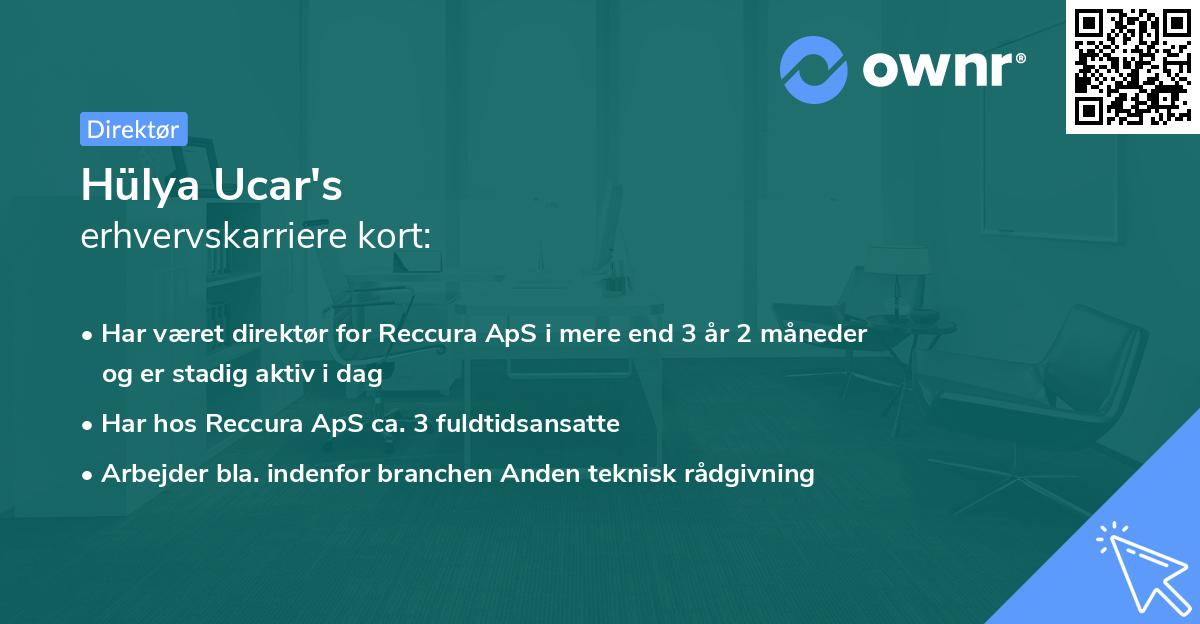 Hülya Ucar's erhvervskarriere kort