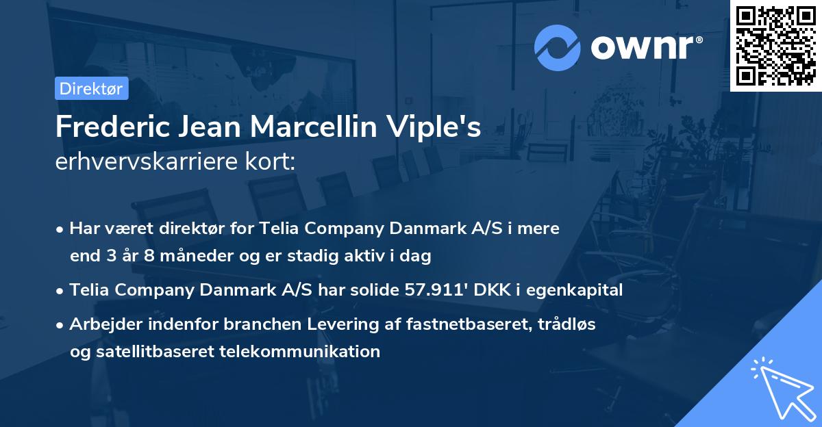 Frederic Jean Marcellin Viple's erhvervskarriere kort