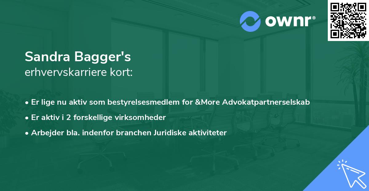 Sandra Bagger's erhvervskarriere kort
