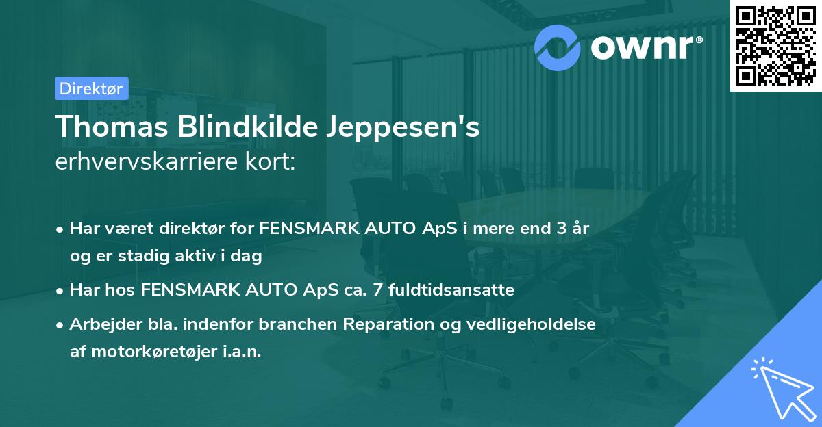 Thomas Blindkilde Jeppesen's erhvervskarriere kort