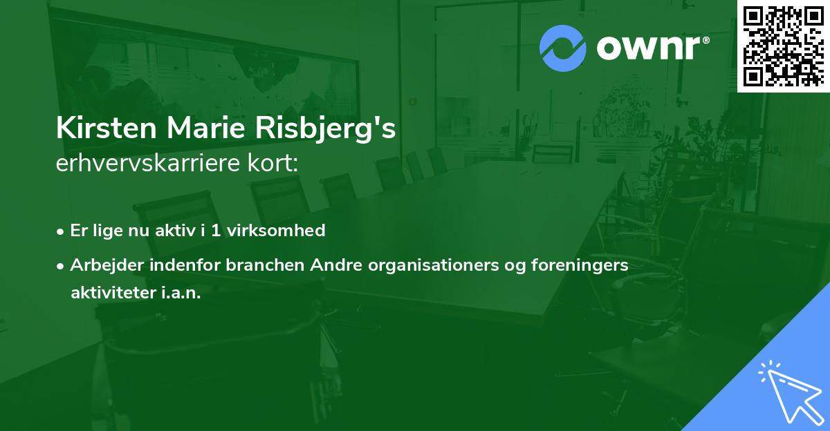 Kirsten Marie Risbjerg's erhvervskarriere kort