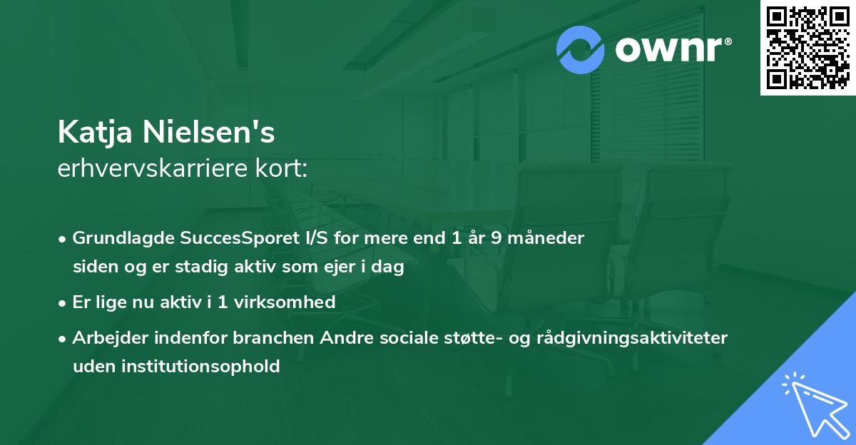 Katja Nielsen's erhvervskarriere kort