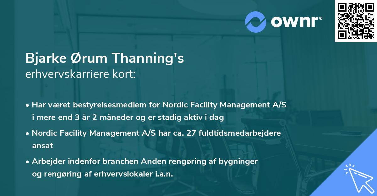 Bjarke Ørum Thanning's erhvervskarriere kort
