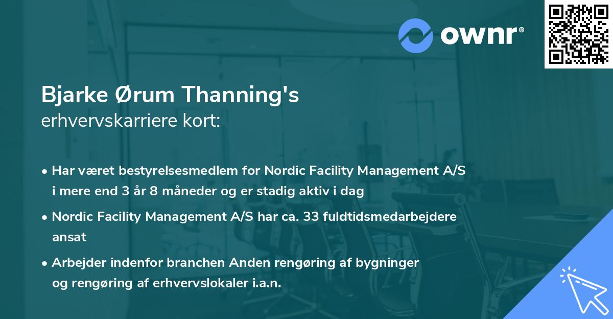 Bjarke Ørum Thanning's erhvervskarriere kort