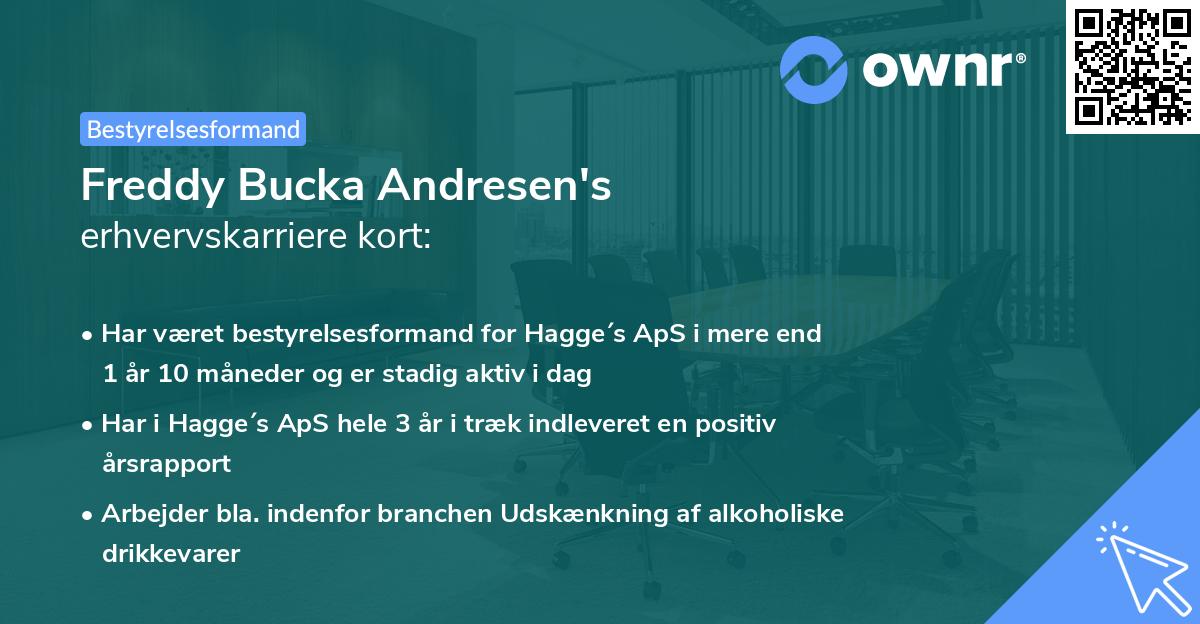 Freddy Bucka Andresen's erhvervskarriere kort