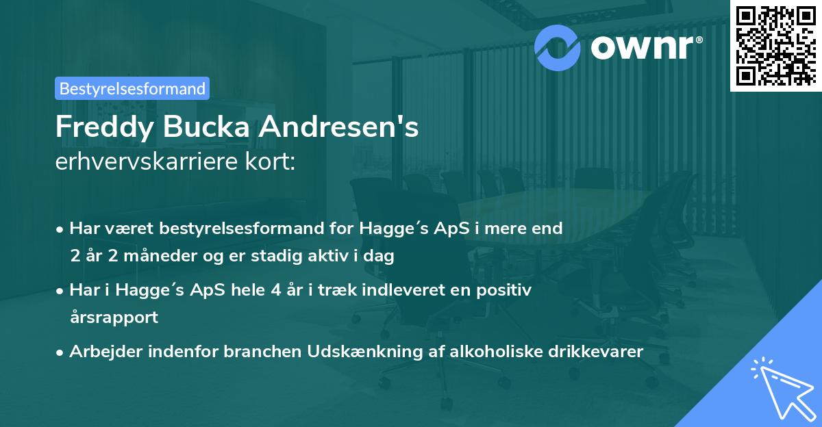 Freddy Bucka Andresen's erhvervskarriere kort