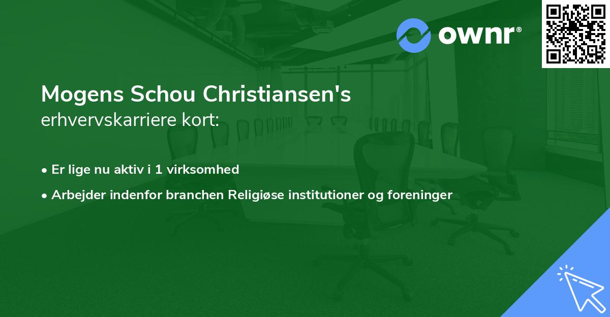 Mogens Schou Christiansen's erhvervskarriere kort