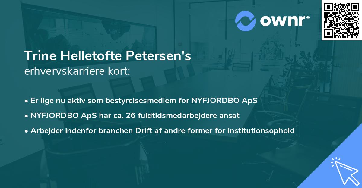 Trine Helletofte Petersen's erhvervskarriere kort