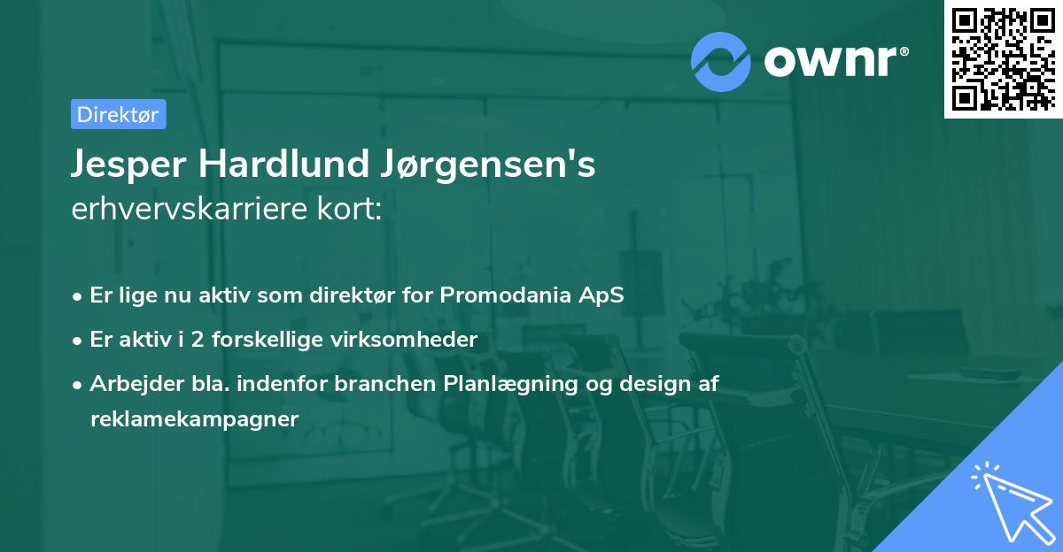 Jesper Hardlund Jørgensen's erhvervskarriere kort