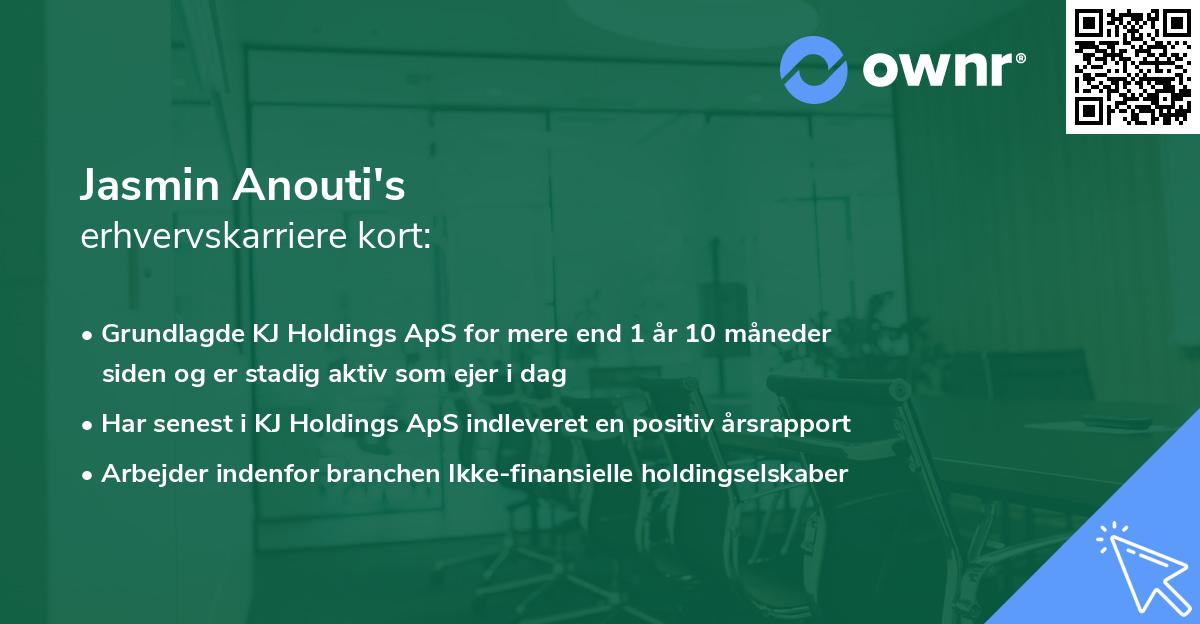 Jasmin Anouti's erhvervskarriere kort
