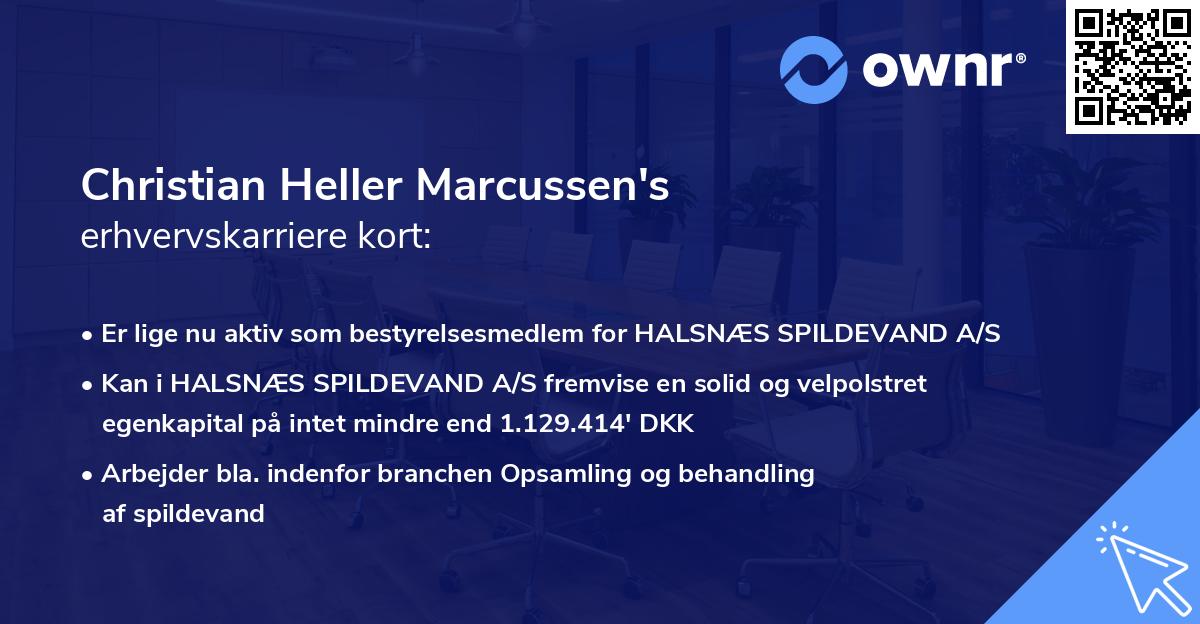 Christian Heller Marcussen's erhvervskarriere kort