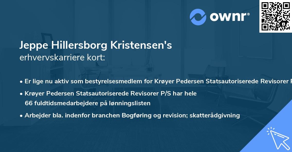 Jeppe Hillersborg Kristensen's erhvervskarriere kort