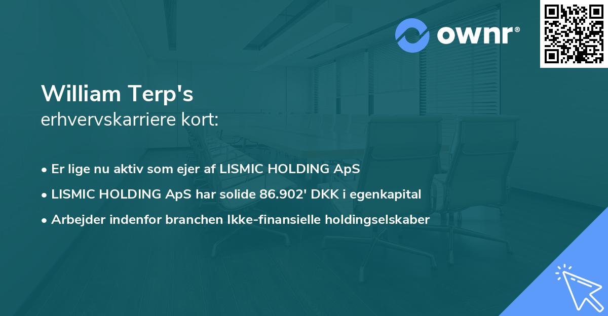 William Terp's erhvervskarriere kort