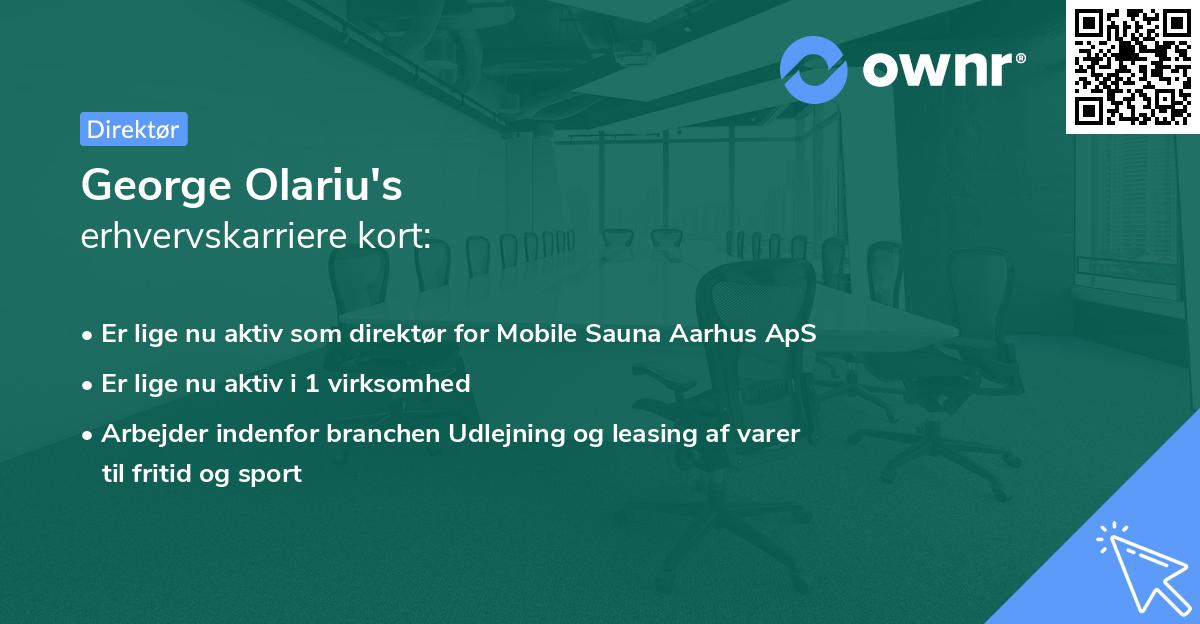 George Olariu's erhvervskarriere kort