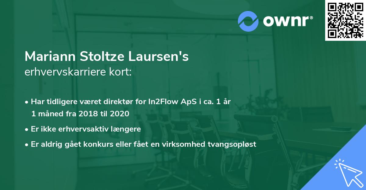 Mariann Stoltze Laursen's erhvervskarriere kort