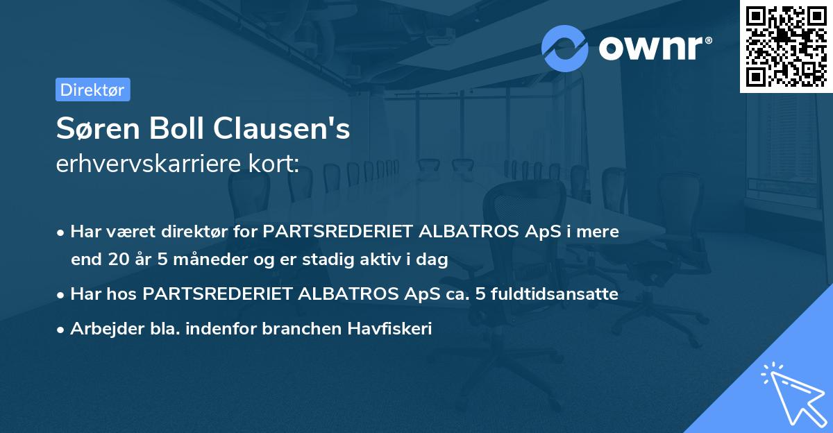 Søren Boll Clausen's erhvervskarriere kort