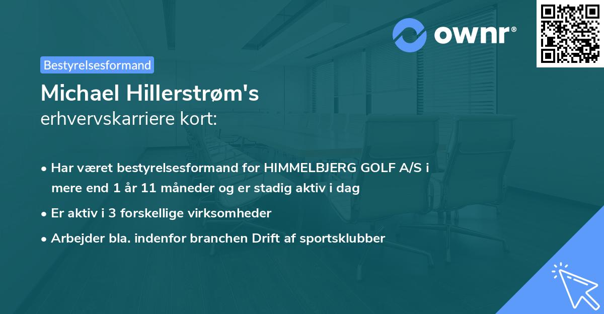 Michael Hillerstrøm's erhvervskarriere kort