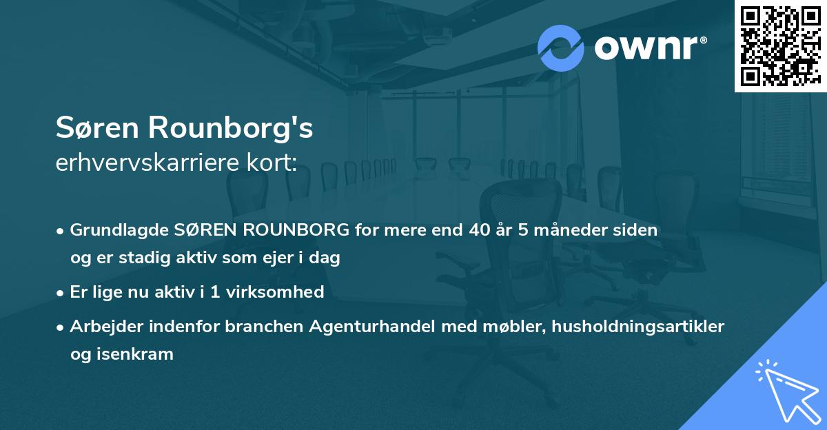 Søren Rounborg's erhvervskarriere kort